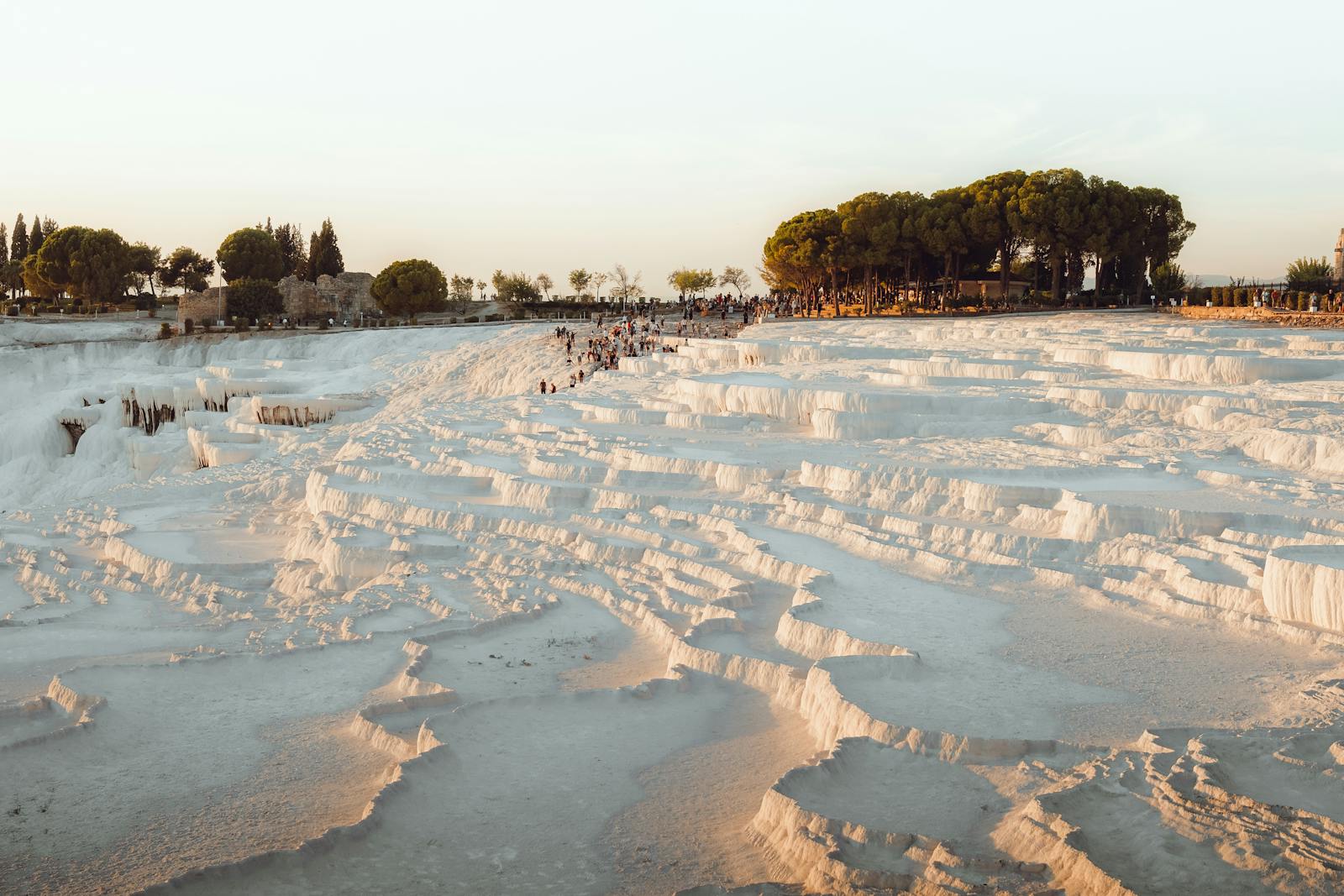 Pamukkale & Hierapolis — White Travertines — Pamukkale Travertines
